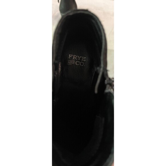 FRYE & Co. Womens Boots Size 7 M Black Nubuck Leather Zip Ankle Bootie Judith - Picture 12 of 15